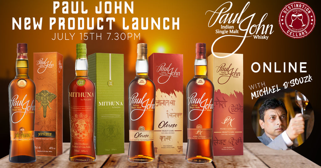 Paul John New Product Launch with Michael D'souza Online Tasting Event July 15th