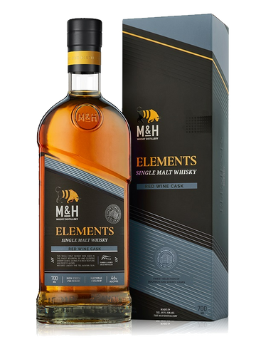 M&H Elements Red Wine Cask Israeli Single Malt Whisky 46% ABV 700ml