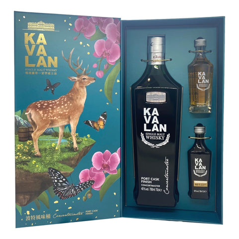 Kavalan Native Species 'Sika Deer' Concertmaster Port Cask Single Malt Whisky 700ml + 2x50ml