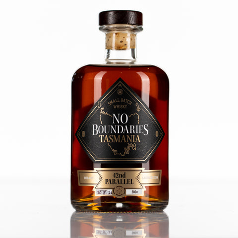 No Boundaries Tasmania 1st Release Batch 2 Bourbon Cask Blended Malt Whisky 47.2% ABV 500ml