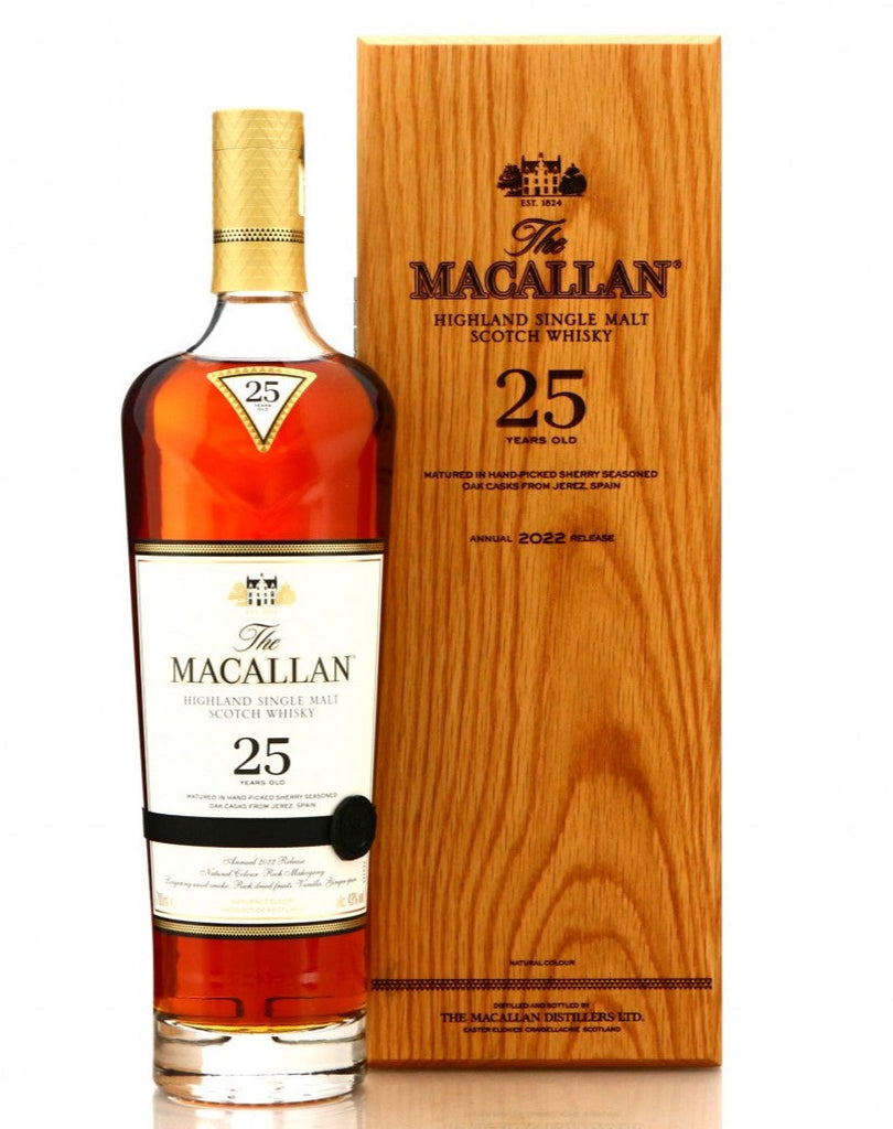The Macallan Sherry Oak 25 Year Old Single Malt Scotch Whisky 43% ABV 700ml