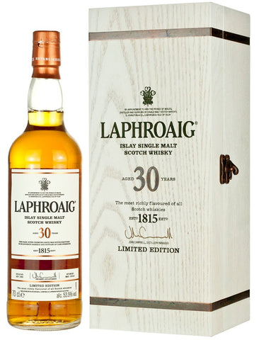 Laphroaig 30 Year Old 2016 Limited Edition Single Malt Whisky 53.5% ABV 700ml